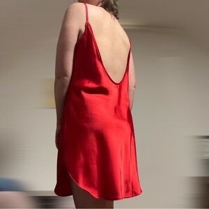90s low back satin nightie, size xl